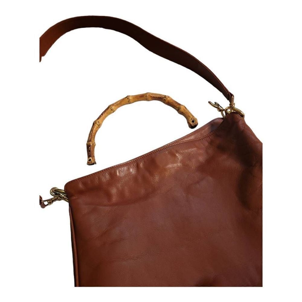 Gucci Vintage Diana Leather Shoulder Bag English Tan 10" x 12" x 4" Lightly Love - Picture 7 of 16